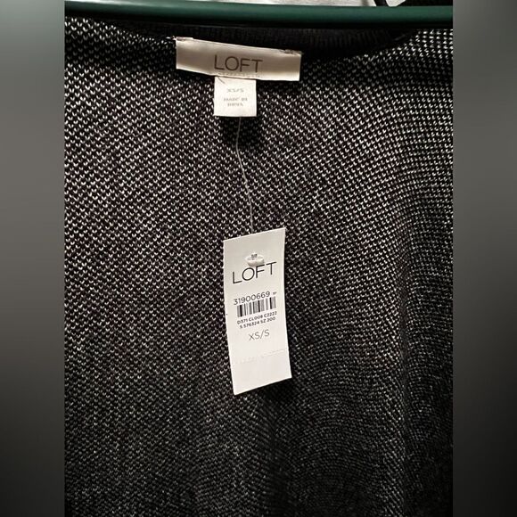 NWT Loft Black & White Cape Sweater size XS/S - Picture 8 of 8